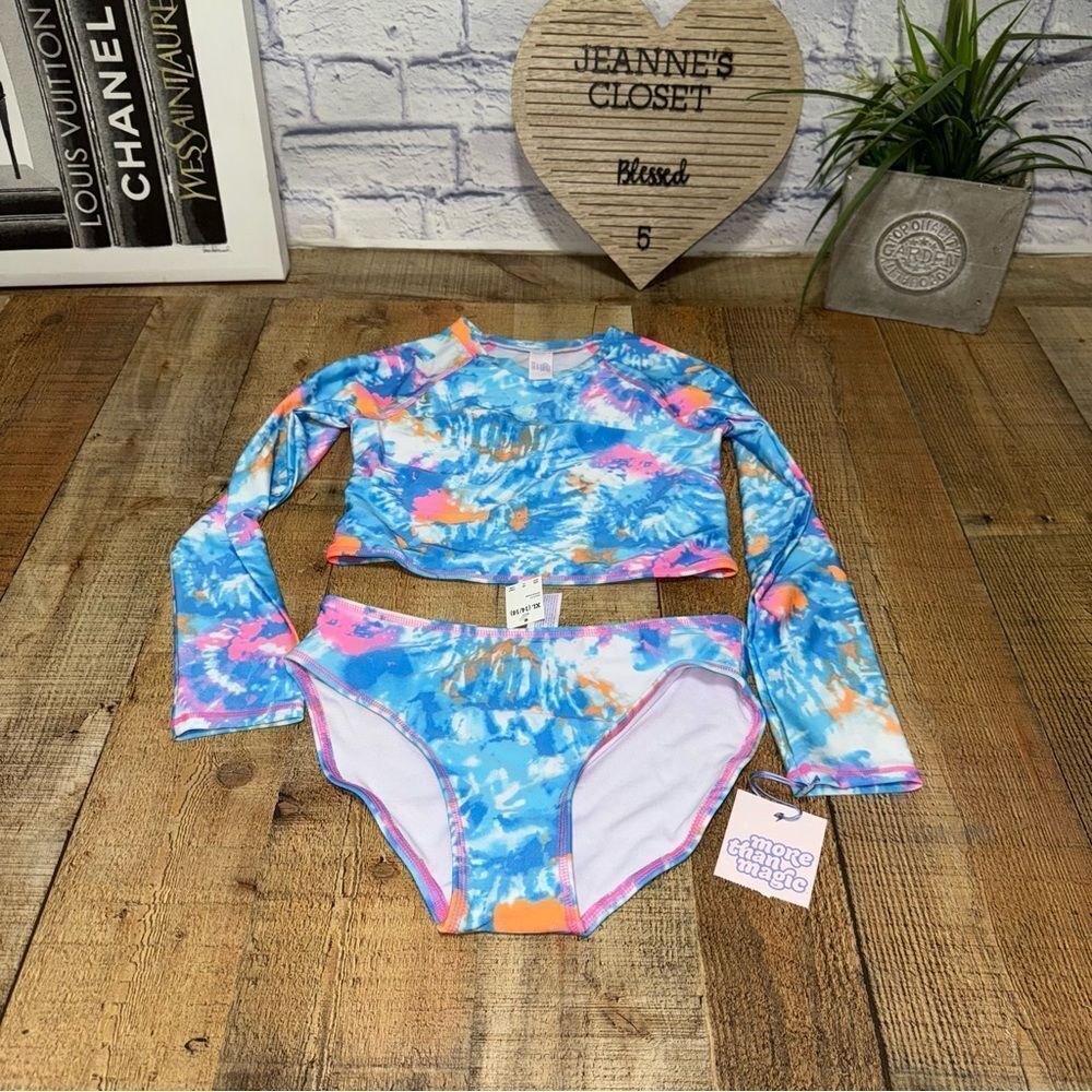 Girls swimwear set tiedye size Xlarge 14/16 NWT XL more than magic